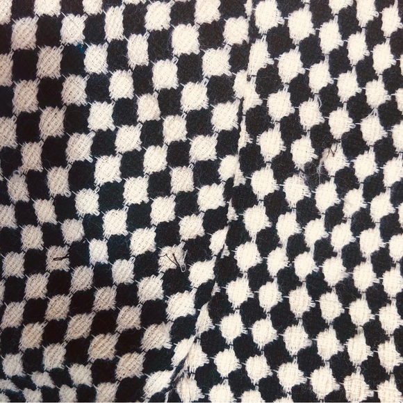 Akris blazer houndstooth check cream & black jacket women’s size 8 hourglass - Picture 15 of 15